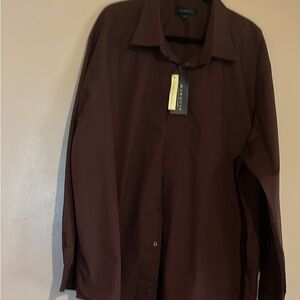 metrostyle Men's Button-Down Shirt - Dark Brown